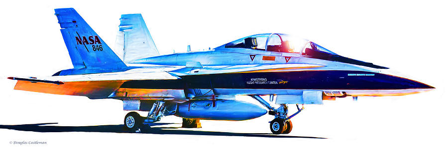 Armstrong Flight Research Center F-18 Hornet Digital Art by Douglas Castleman