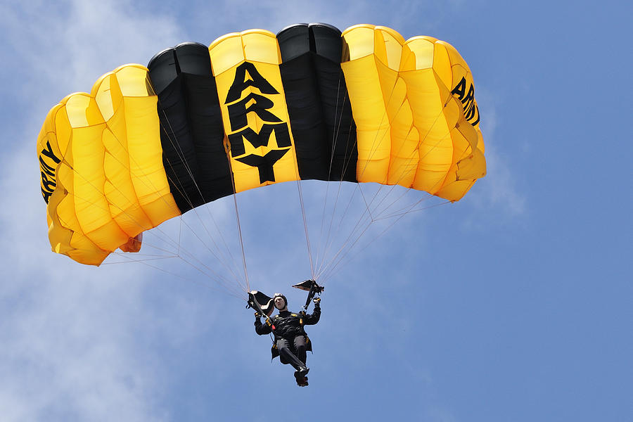 Army parachute jumper Photograph by Bradford Martin