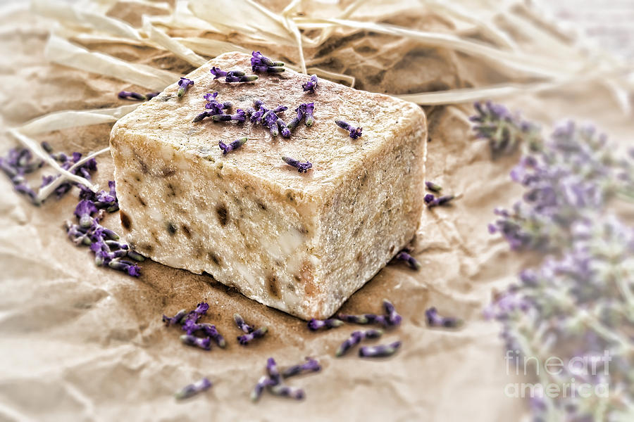 Aromatherapy Natural Scented Soap and Lavender Photograph by Olivier Le Queinec