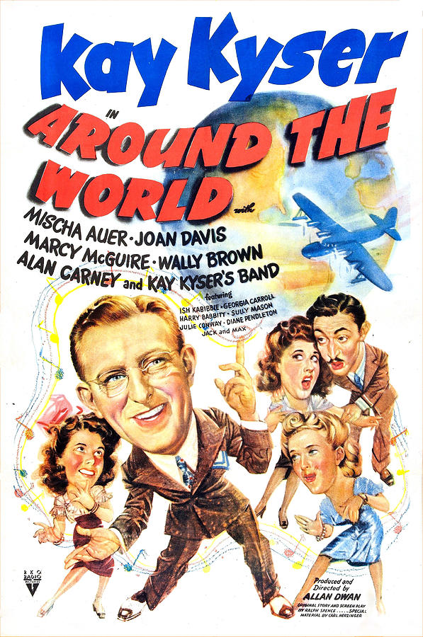 Around The World, Us Poster, From Left Photograph by Everett