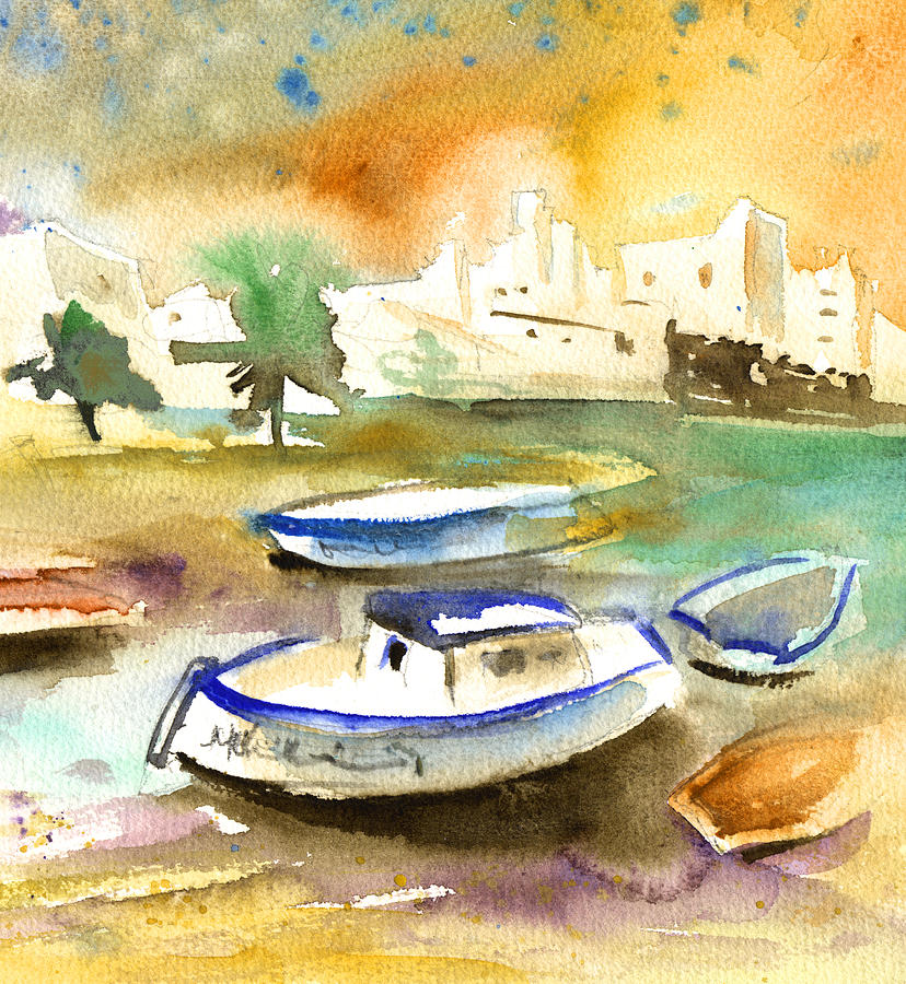 Boat Painting - Arrecife in Lanzarote 13 by Miki De Goodaboom