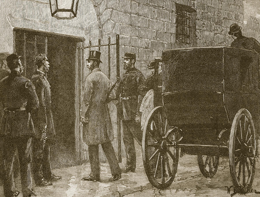Lamp Drawing - Arrival Of Mr Parnell At Kilmainham by William Barnes Wollen