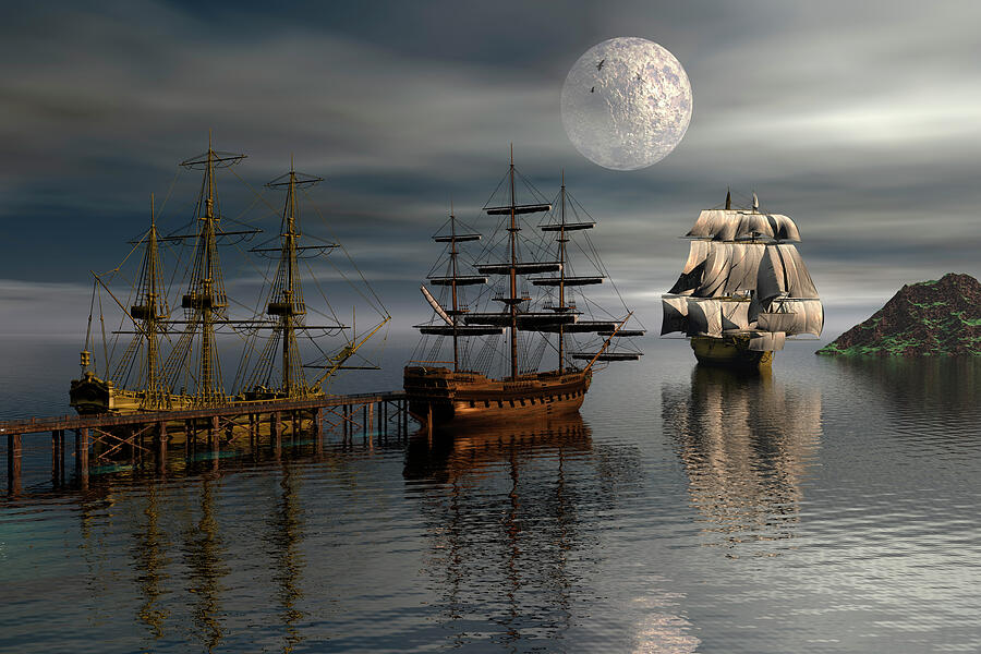 Arrival of the flagship Digital Art by Claude McCoy