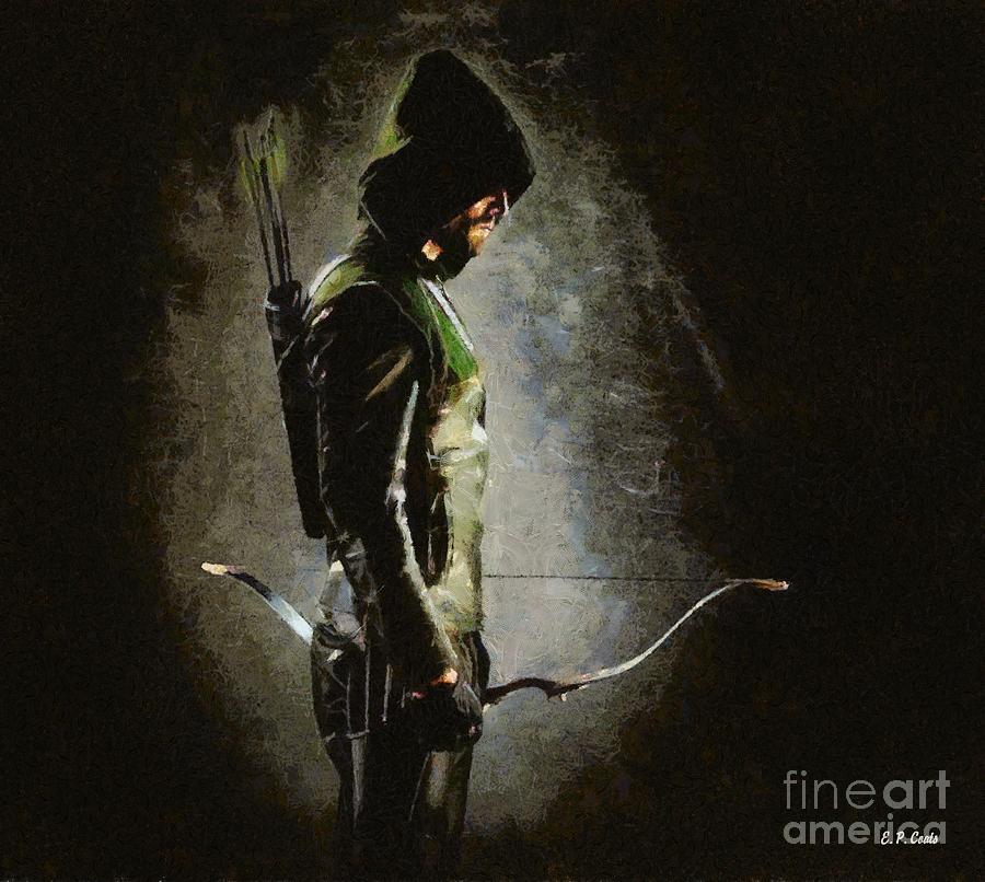 Arrow Stephen Amell Painting by Elizabeth Coats - Fine Art America