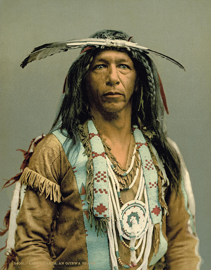 Arrowmaker, An Ojibwa Brave Photograph by Underwood Archives