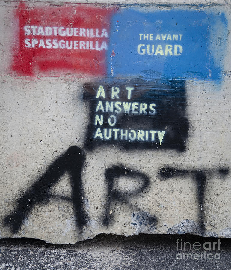 Art Answers No Authority Photograph by Terry Rowe