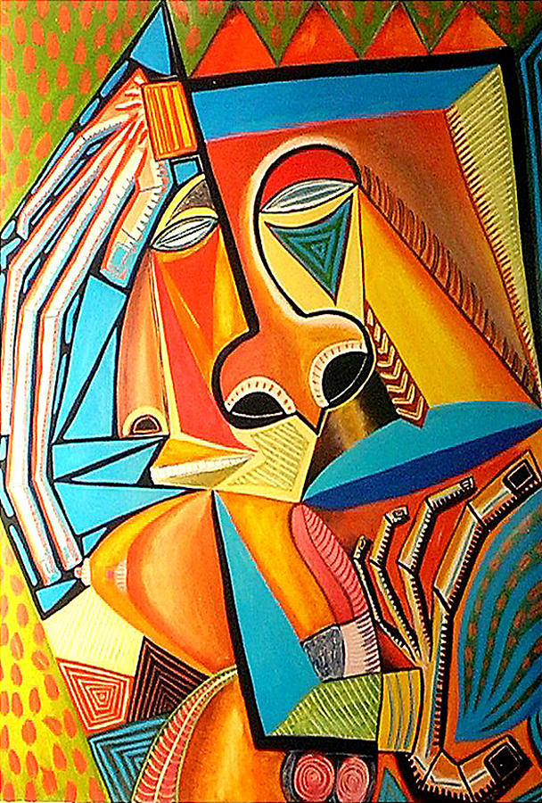  Art  Cubism  Africa Painting by Mohamed Berkane