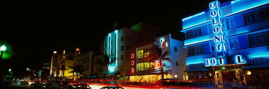 Architecture Photograph - Art Deco Architecture Miami Beach Fl by Panoramic Images