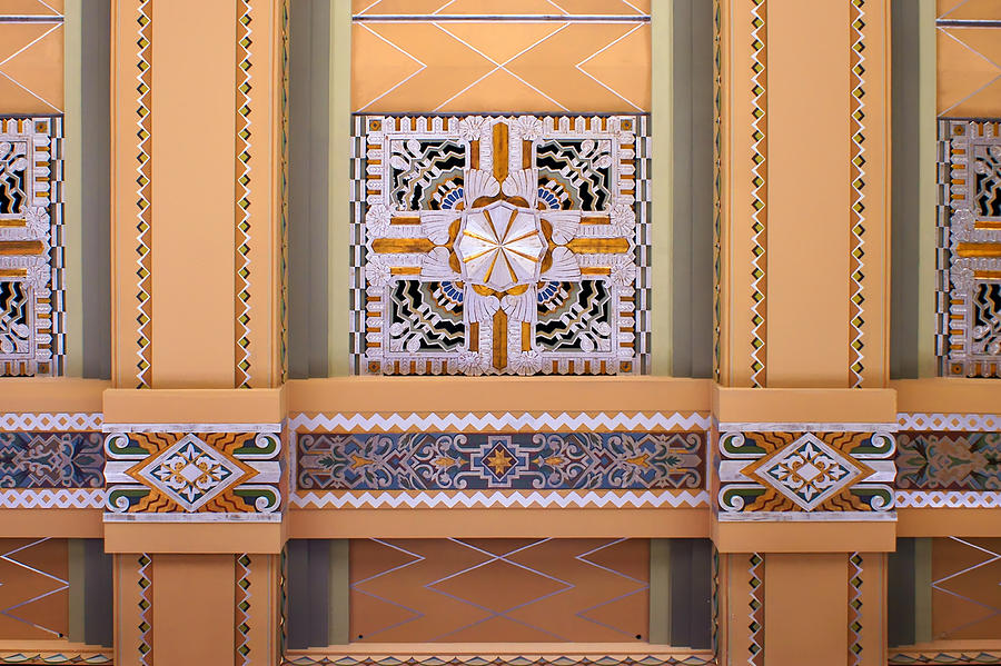 Up Movie Photograph - Art Deco Ceiling Decoration by Nikolyn McDonald