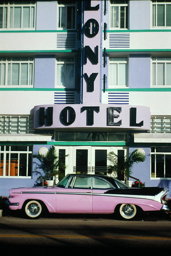 Car Photograph - Art Deco District In Miami, Fl by Joseph Sohm