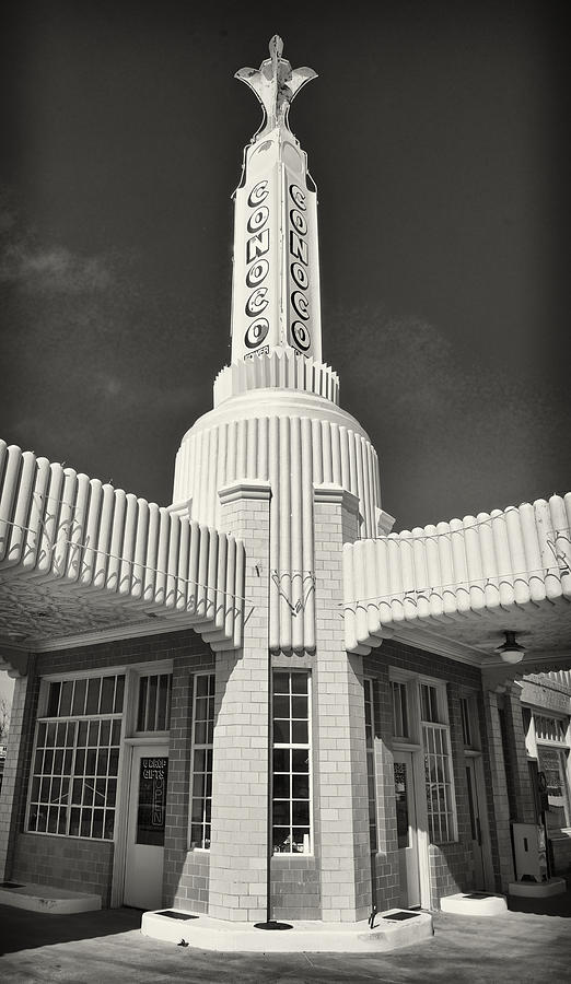Art Deco Gas Station Shamrock Texas Photograph by Mary Lee Dereske