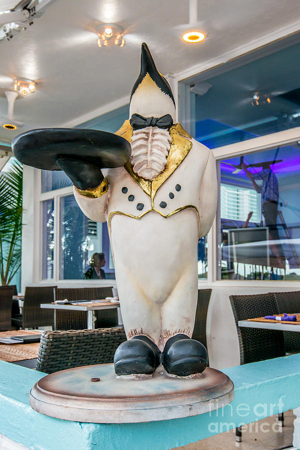 Miami Photograph - Art Deco Penguin Waiter South Beach Miami by Ian Monk