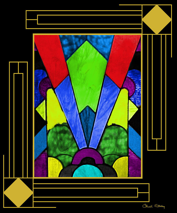Art Deco - Stained Glass 2 Digital Art by Chuck Staley
