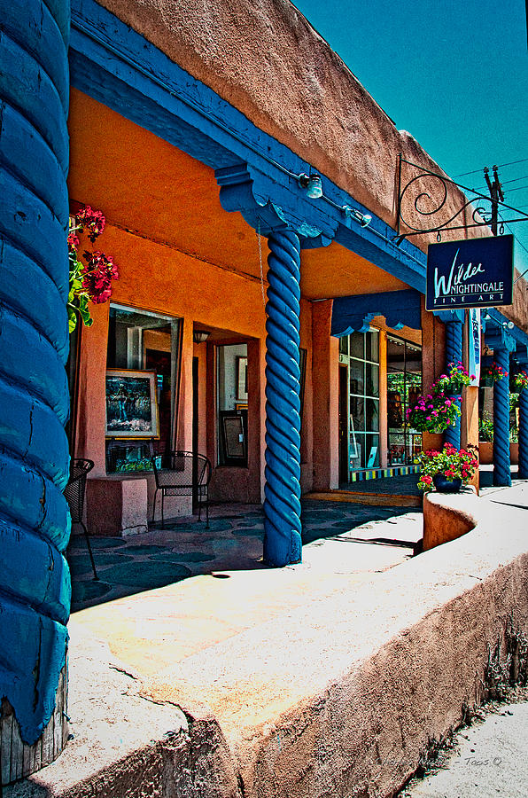 Art gallery in Taos Photograph by Charles Muhle