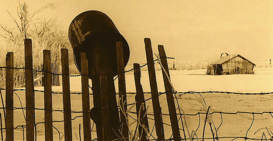 Art Homage Andrew Wyeth Bucket Fence  Near Aberdeen South Dakota 1965-2008 Photograph