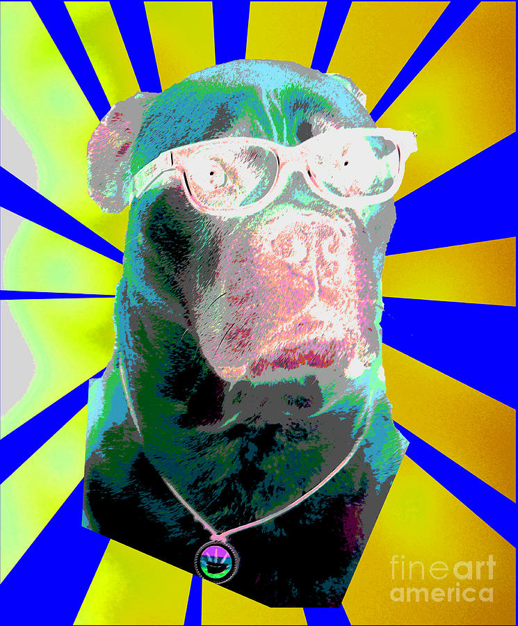 Dog Digital Art - Art makes a mockery of Mr Fielding by Barry Lamont