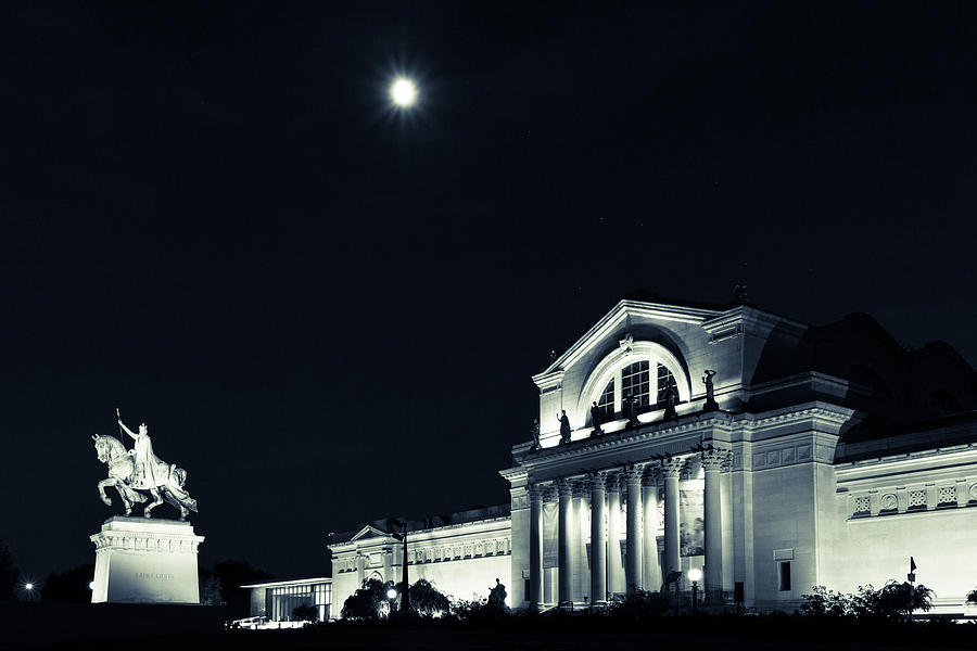 Art Museum and Moonlight Photograph by Scott Rackers