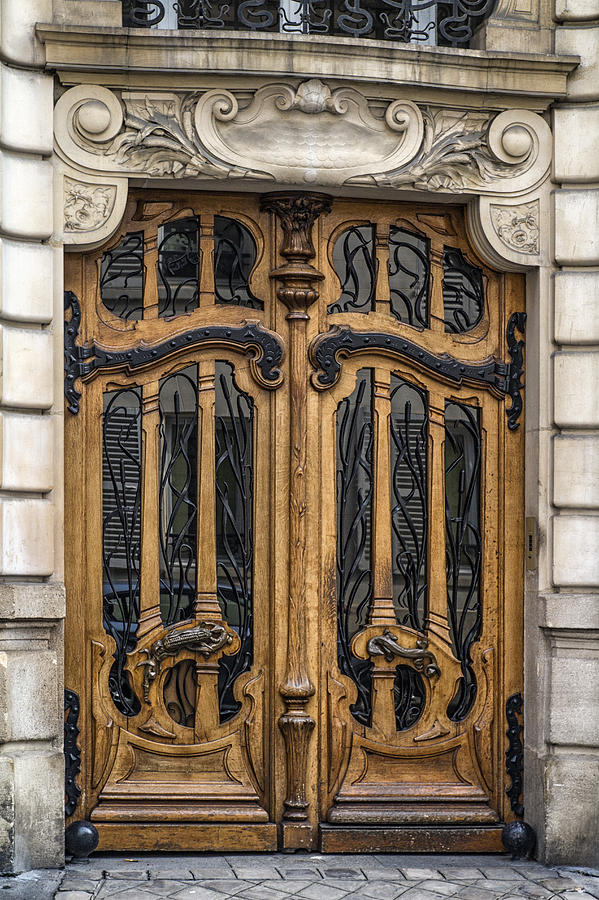 Paris Photograph - Art Nouveau Door by Georgia Clare