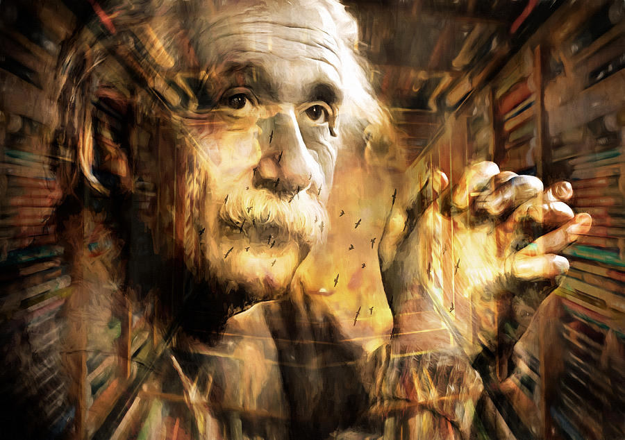 Albert Einstein Painting - Art Of A Genius by Georgiana Romanovna