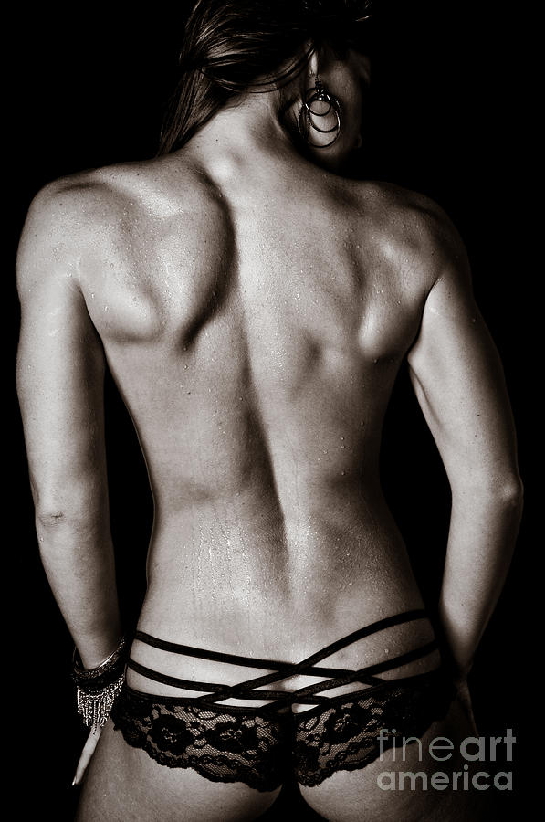 Nude Photograph - Art of a Womans Back Muscles  by Jt PhotoDesign