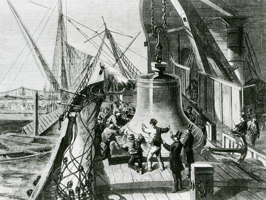 Art Of Large Bell Being Unloaded Photograph by Science Photo Library Art Of Large Bell Being Unloaded Photograph by Science Photo Library