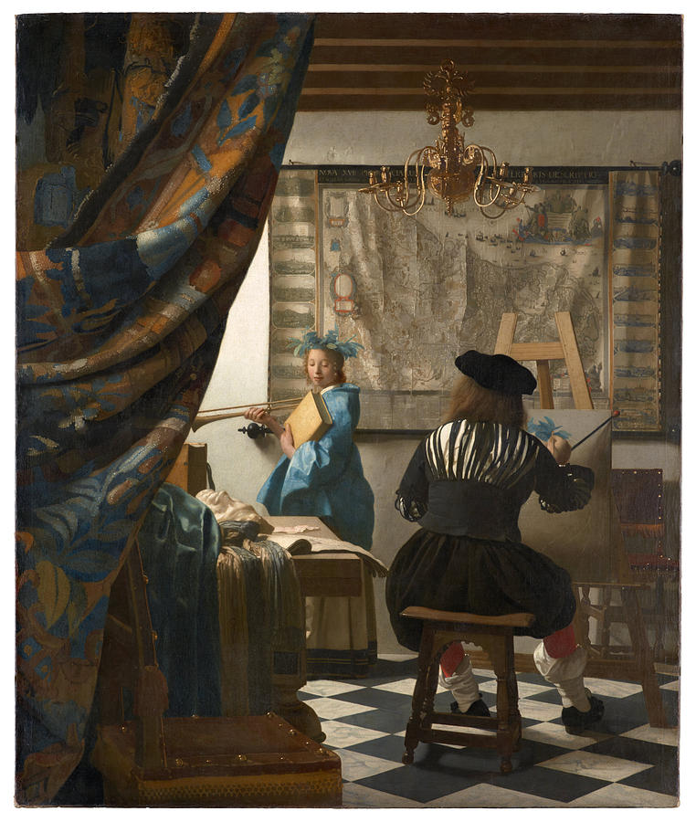 Art of Painting - Johannes Vermeer Painting Print Photograph by Georgia Clare