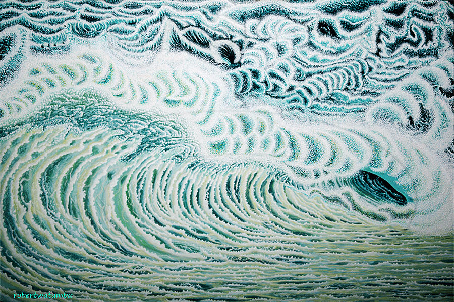 Art of waves Painting by Robert Watamba