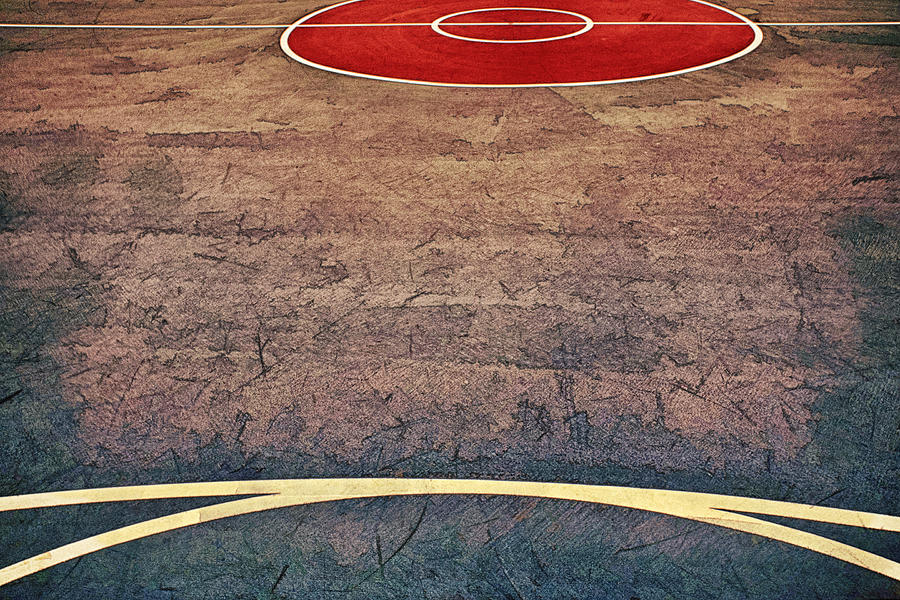 Art On The Basketball Court III Photograph by Gary Slawsky