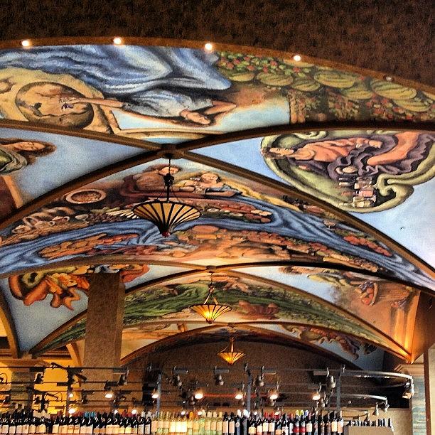 Wine Photograph - #art #vaulted #ceiling #painting by Chrisi Spooner 