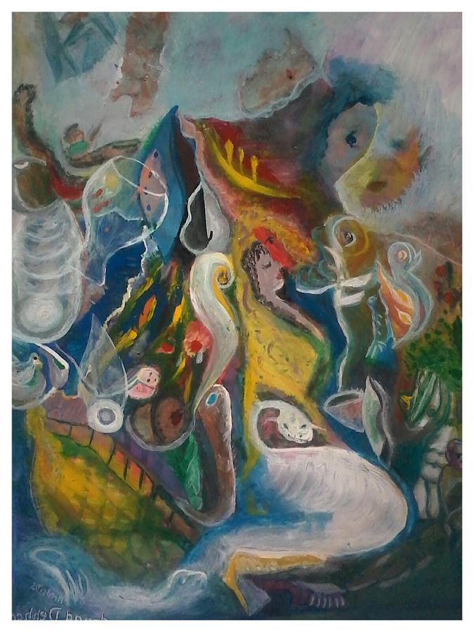 Artds - SIRENE OF THE WORLD Painting by Souad Dehhani