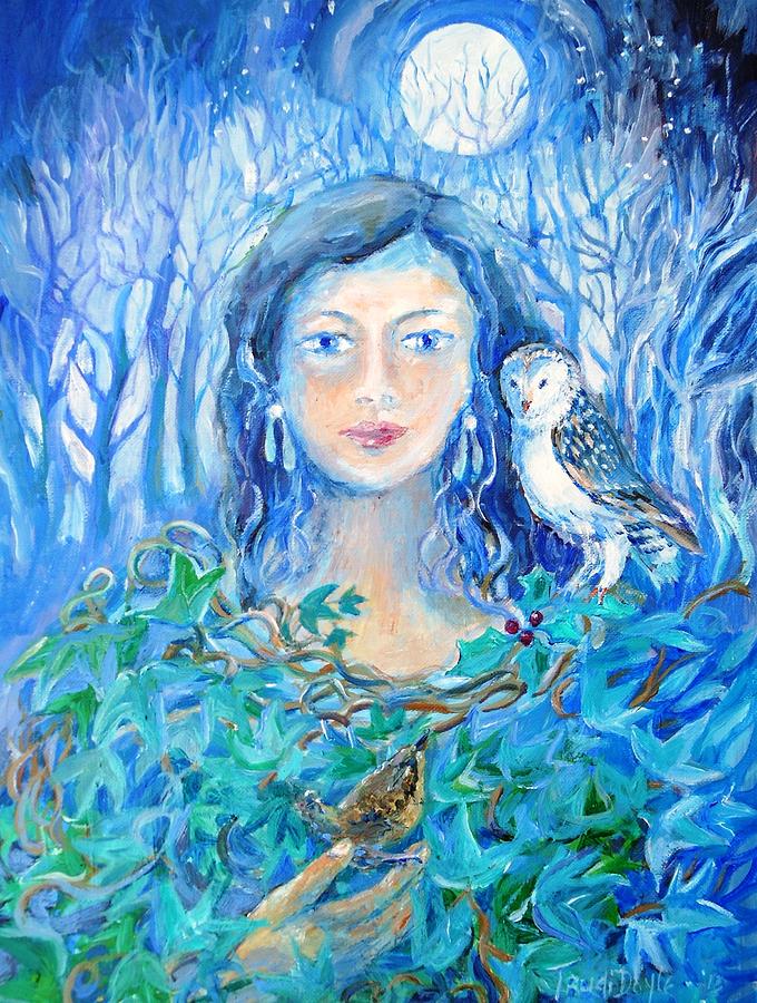 Wren Painting - Artemis and the Wren- by Trudi Doyle