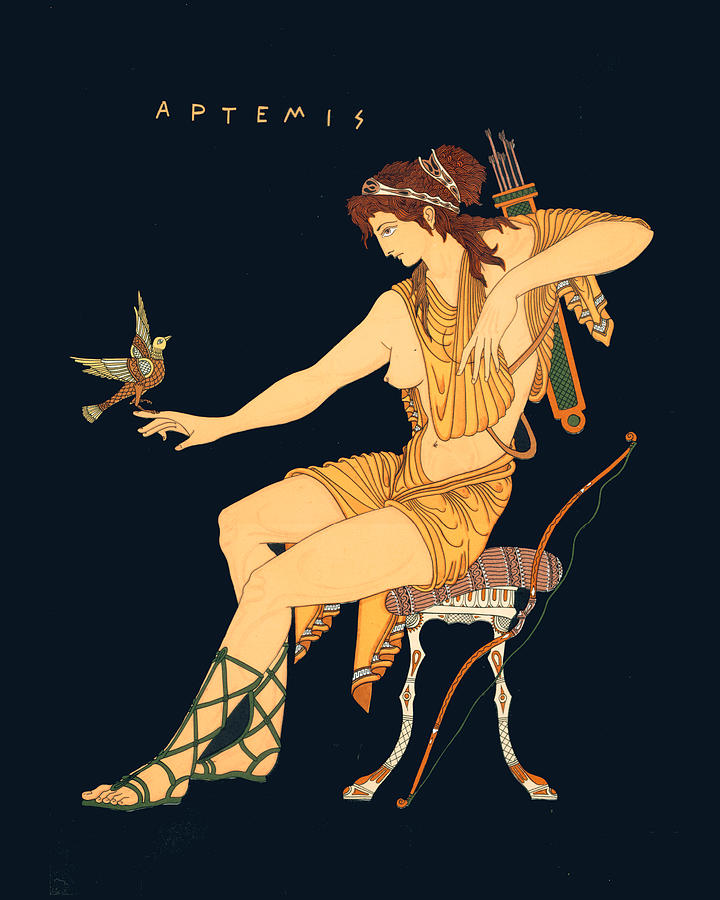 Artemis Painting by Troy Caperton
