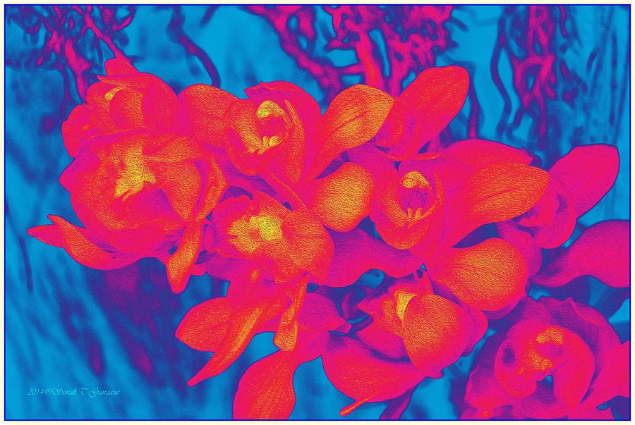 Orchids Digital Art - Artful splendor by Sonali Gangane
