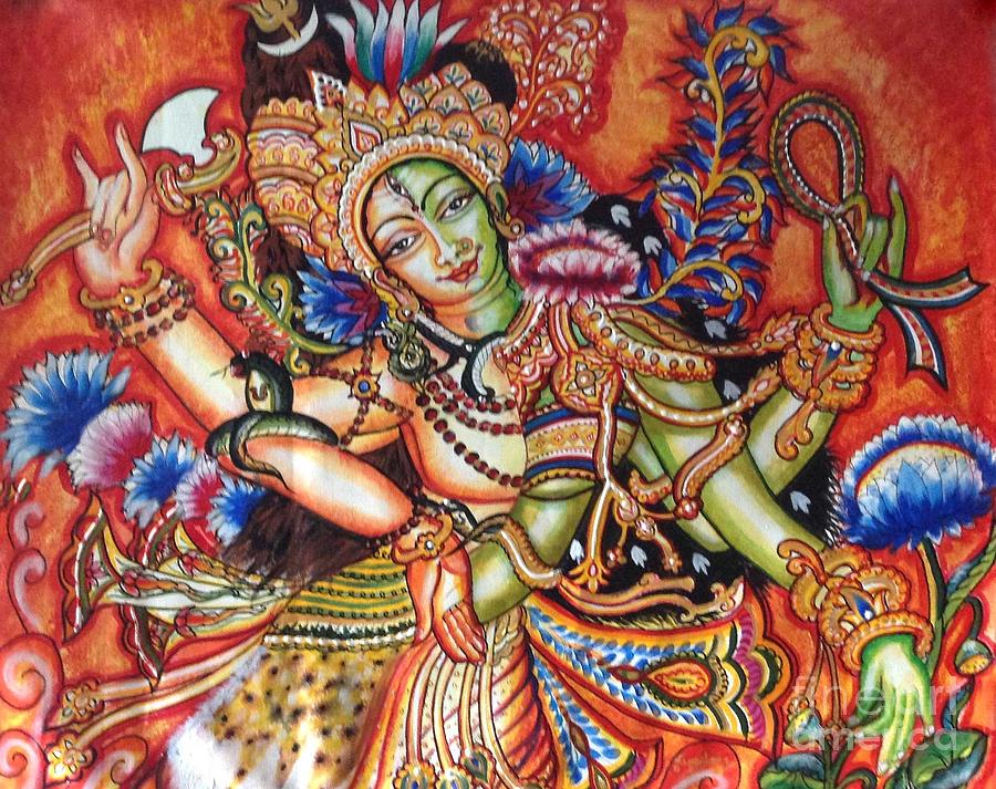 Arthanareeshwara Painting by Kami A