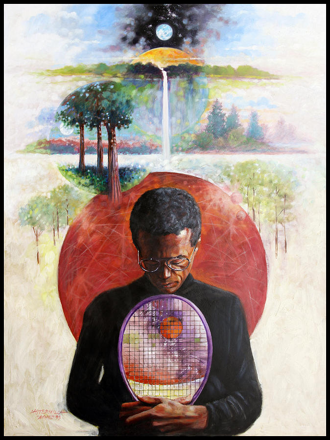 Arthur Ashe Painting by John Lautermilch