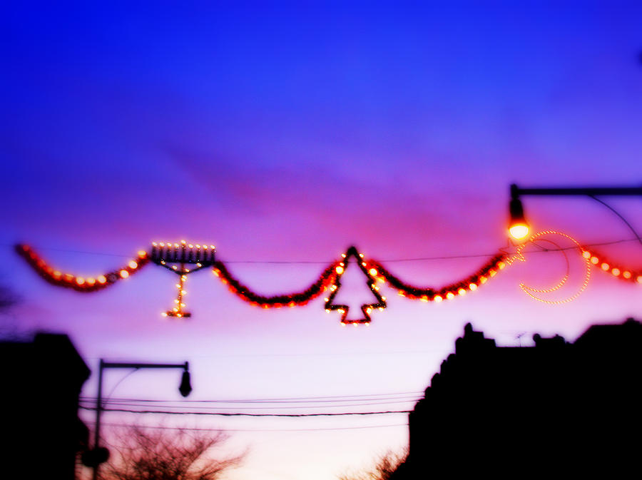 Arthur Avenue Holiday Lights Photograph by Aurelio Zucco