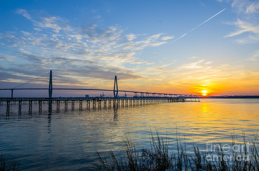 Calm Waters over Charleston SC Photograph by Dale Powell