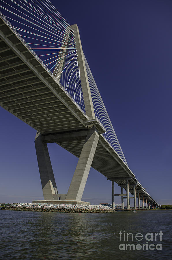 Arthur Ravenel Bridge By Boat Photograph