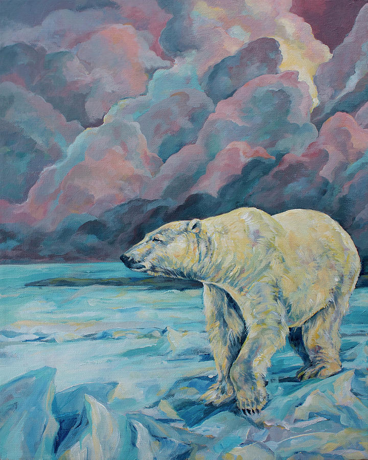 Wildlife Painting - Artic Wanderer by Derrick Higgins Wildlife Painting - Artic Wanderer by Derrick Higgins