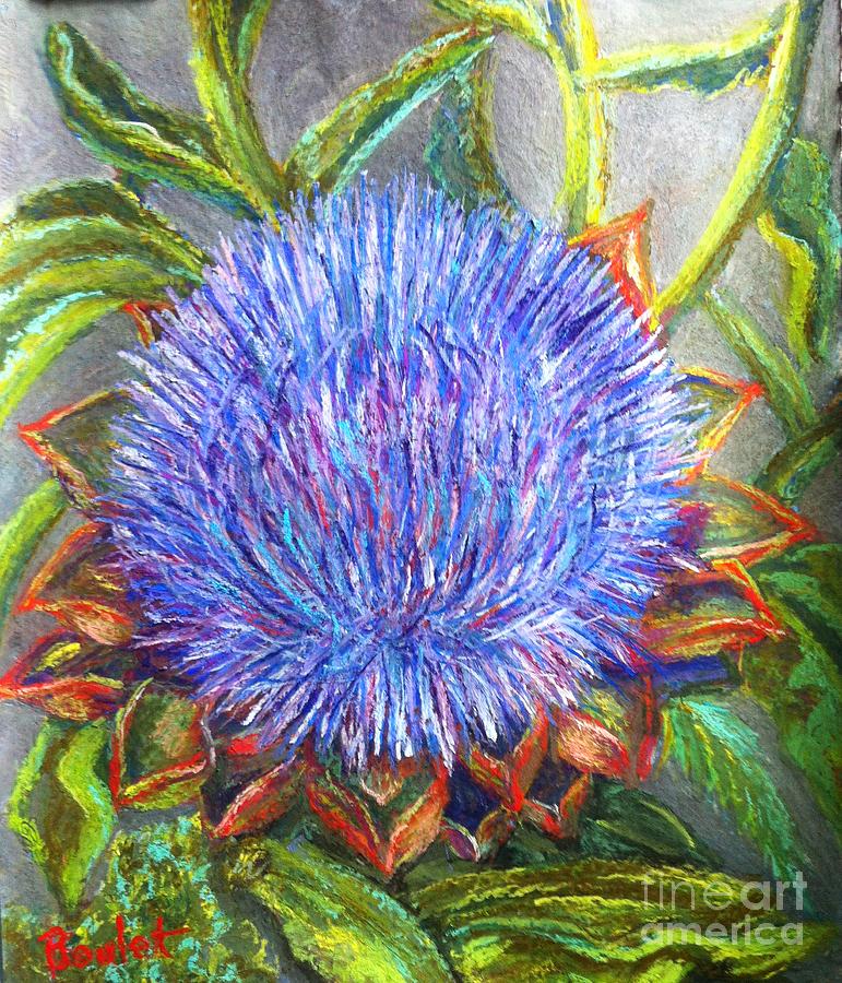 Artichoke Blossom Painting by Beverly Boulet