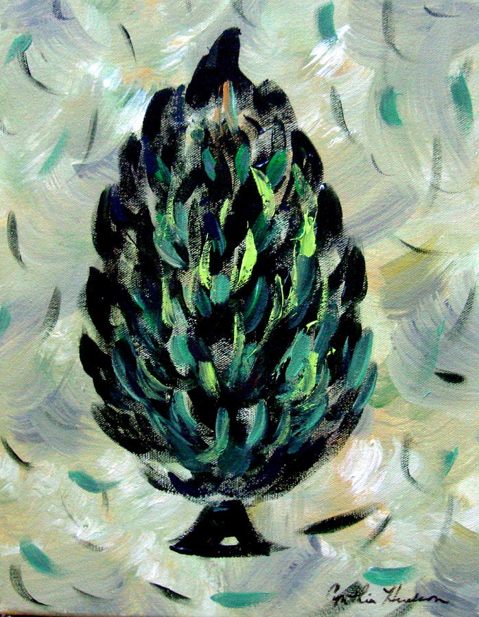 Artichoke Painting by Cynthia Hudson