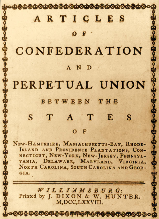 Articles Of Confederation, 1777 Photograph by Science Source