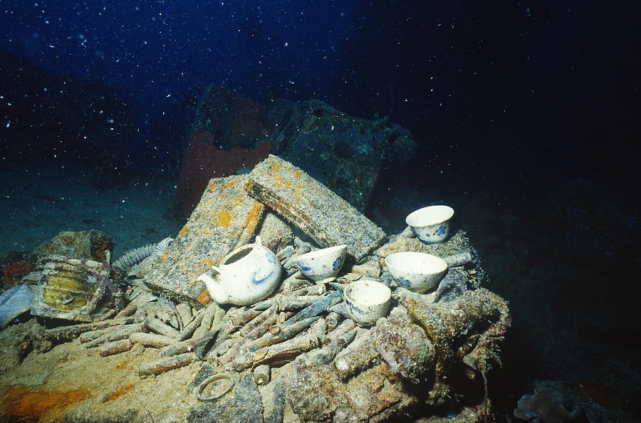 Artifacts From Sunken Wwii Destroyer Photograph by Greg Ochocki - Fine ...