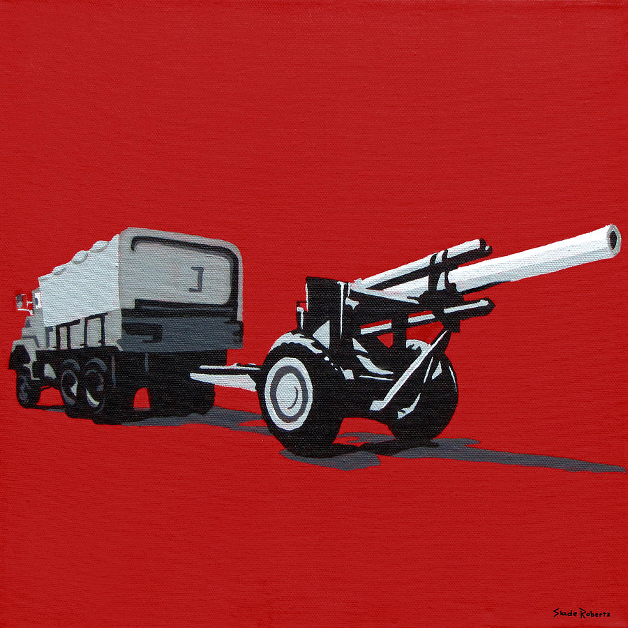 Transportation Painting - Artillery Gun by Slade Roberts