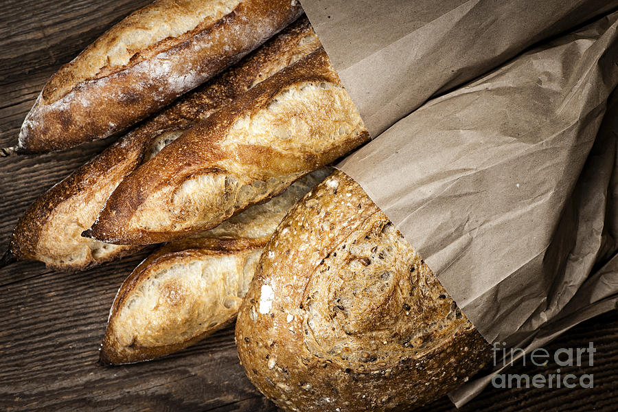 Bread Photograph - Artisan bread 2 by Elena Elisseeva