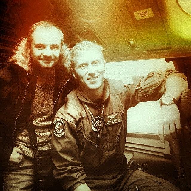 Artist & Pilot In The Boeing C-17 Photograph by Tomas Sipavicius Art