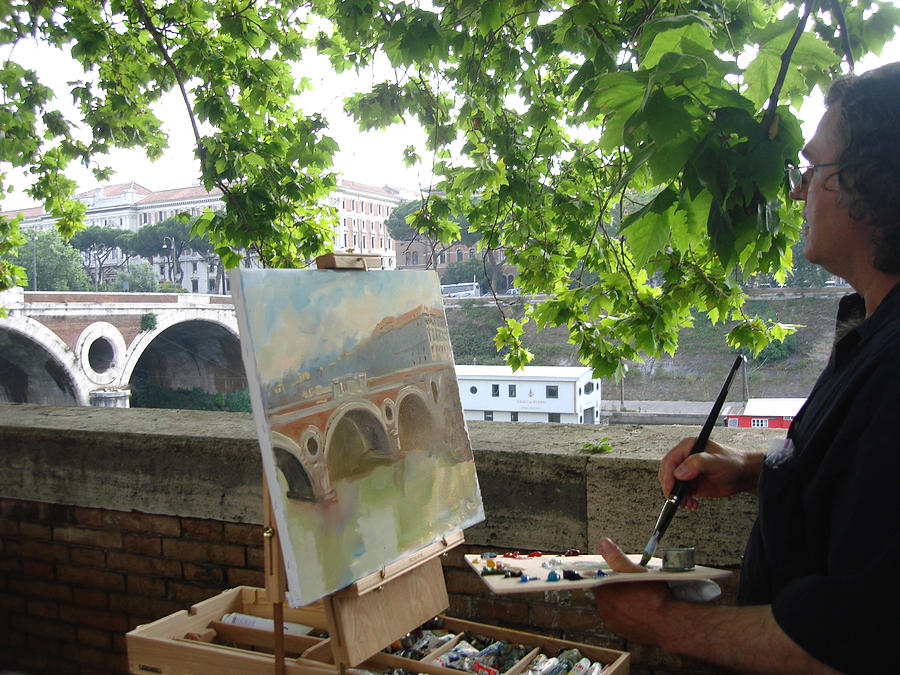 Artist at Work Rome Photograph by Ylli Haruni