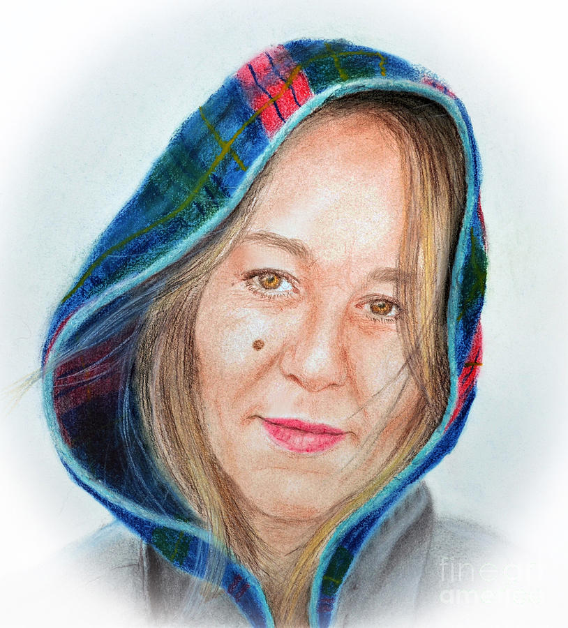 Portrait Drawing - Artist Jadranka Bezanovic Sovilj  by Jim Fitzpatrick