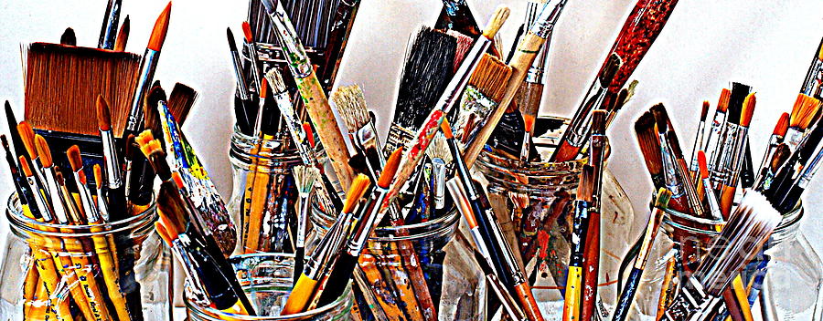 Brush Photograph - Artist Paintbrushes 5 by Eamonn Hogan