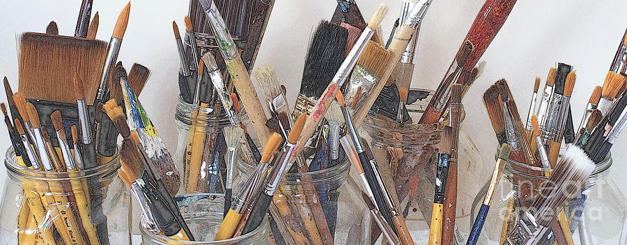 Brush Photograph - Artist Paintbrushes 6 by Eamonn Hogan